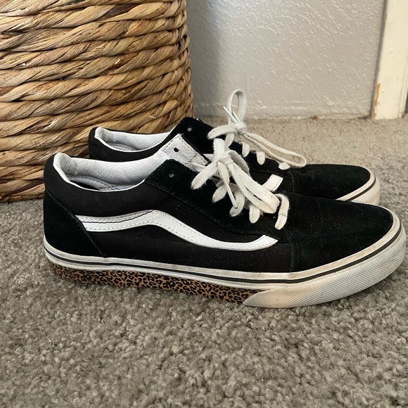 Black Vans with Cheetah - Picture 2 of 3